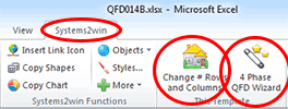 QFD ribbon menu